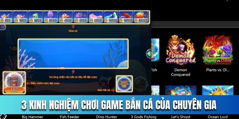 3 kinh nghiệm chơi game bắn cá của chuyên gia được ưa chuộng